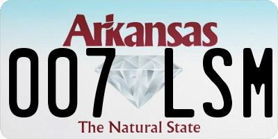 AR license plate 007LSM