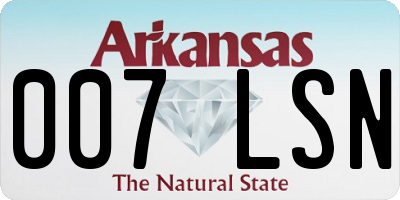 AR license plate 007LSN