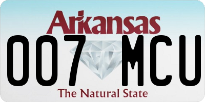 AR license plate 007MCU