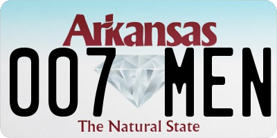 AR license plate 007MEN