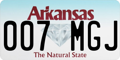 AR license plate 007MGJ
