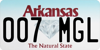 AR license plate 007MGL