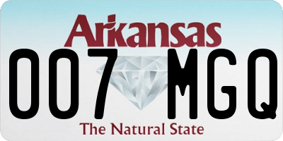 AR license plate 007MGQ