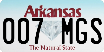 AR license plate 007MGS