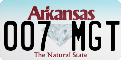 AR license plate 007MGT