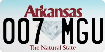 AR license plate 007MGU
