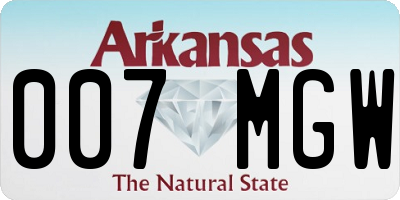 AR license plate 007MGW