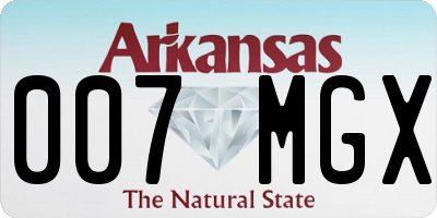 AR license plate 007MGX