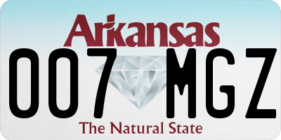 AR license plate 007MGZ