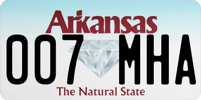 AR license plate 007MHA