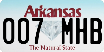 AR license plate 007MHB