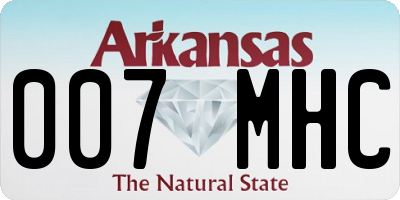 AR license plate 007MHC