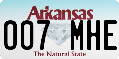 AR license plate 007MHE