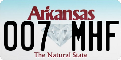 AR license plate 007MHF