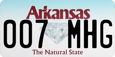 AR license plate 007MHG