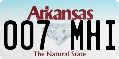 AR license plate 007MHI