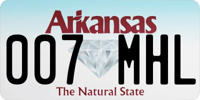 AR license plate 007MHL