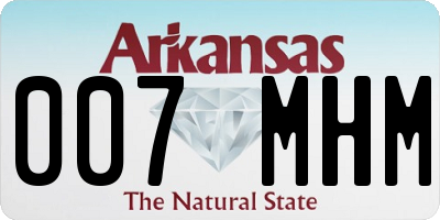 AR license plate 007MHM