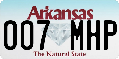 AR license plate 007MHP