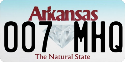 AR license plate 007MHQ