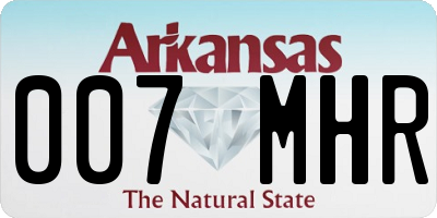 AR license plate 007MHR
