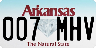 AR license plate 007MHV