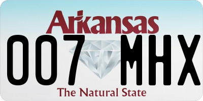 AR license plate 007MHX