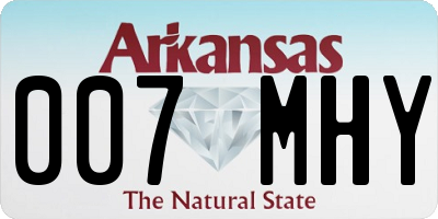 AR license plate 007MHY