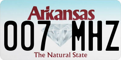 AR license plate 007MHZ