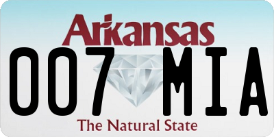 AR license plate 007MIA