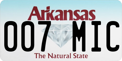 AR license plate 007MIC