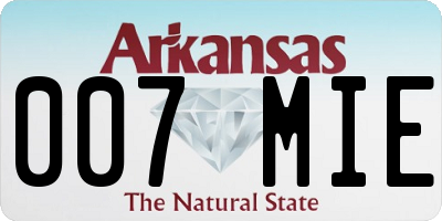 AR license plate 007MIE