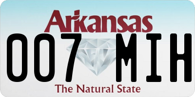 AR license plate 007MIH