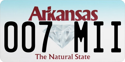 AR license plate 007MII