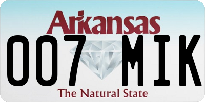 AR license plate 007MIK
