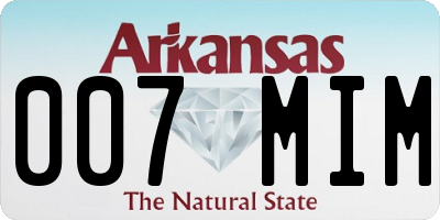 AR license plate 007MIM