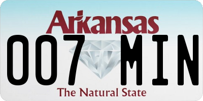 AR license plate 007MIN