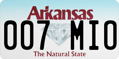 AR license plate 007MIO