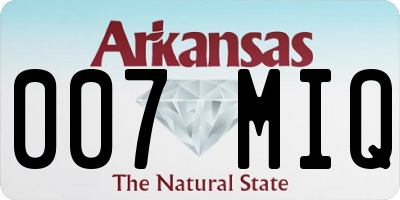 AR license plate 007MIQ