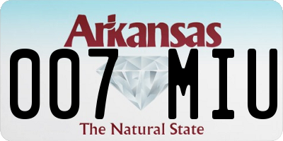 AR license plate 007MIU