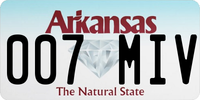 AR license plate 007MIV