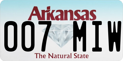 AR license plate 007MIW