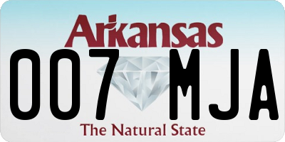 AR license plate 007MJA