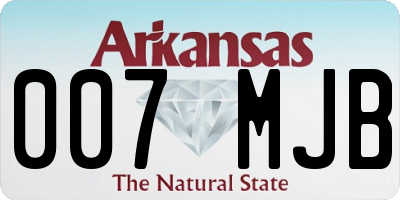 AR license plate 007MJB