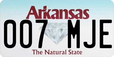 AR license plate 007MJE