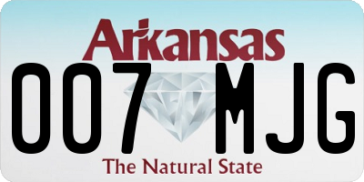 AR license plate 007MJG
