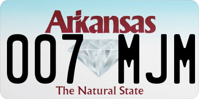 AR license plate 007MJM