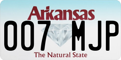 AR license plate 007MJP