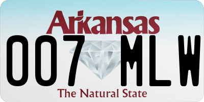 AR license plate 007MLW