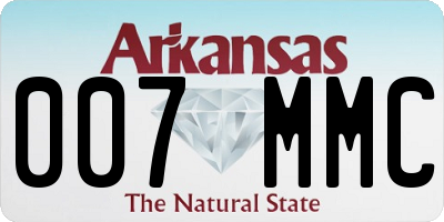 AR license plate 007MMC